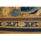 18th Century Chinese Ningxia Main Hall Carpet with Foo Dogs