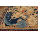 18th Century Chinese Ningxia Main Hall Carpet with Foo Dogs