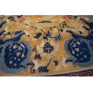 18th Century Chinese Ningxia Main Hall Carpet with Foo Dogs