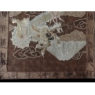 Late 19th Century Chinese Wool & Silk Dragon Embroidery