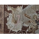 Late 19th Century Chinese Wool & Silk Dragon Embroidery