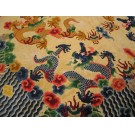 Early 20th Century Chinese Silk Dragon Carpet