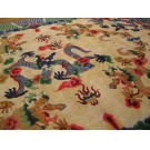 Early 20th Century Chinese Silk Dragon Carpet