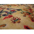 Early 20th Century Chinese Silk Dragon Carpet