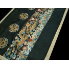 19th Century Chinese Silk & Metallic Thread Dragon Embroidery 