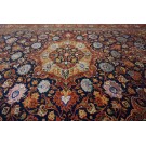 Early 20th Century Persian Silk & Wool Kashan Carpet