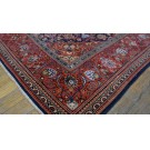 Early 20th Century Persian Silk & Wool Kashan Carpet