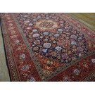 Early 20th Century Persian Silk & Wool Kashan Carpet