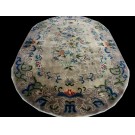 1920s Chinese Art Deco Oval Carpet