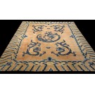 Early 20th Century W. Chinese Ningxia Dragon Carpet