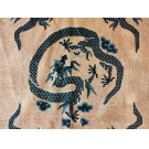 Early 20th Century W. Chinese Ningxia Dragon Carpet