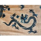 Early 20th Century W. Chinese Ningxia Dragon Carpet