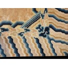 Early 20th Century W. Chinese Ningxia Dragon Carpet