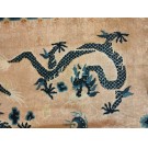Early 20th Century W. Chinese Ningxia Dragon Carpet