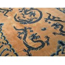 Early 20th Century W. Chinese Ningxia Dragon Carpet