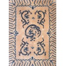 Early 20th Century W. Chinese Ningxia Dragon Carpet