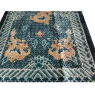 Vintage 1980 Silk Chinese Dragon Carpet