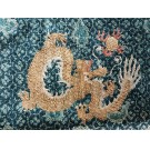 Vintage 1980 Silk Chinese Dragon Carpet