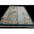 Vintage 1980s Chinese Art Deco Carpet 