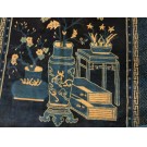 Early 20th Century Chinese Baotou Scholars Carpet