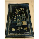 Early 20th Century Chinese Baotou Scholars Carpet