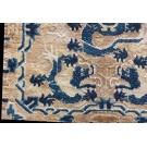 Mid 19th Century Chinese Ningxia Throne Back Dragon Rug