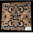 Mid 19th Century Chinese Ningxia Throne Back Dragon Rug