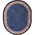 Early 20th Century Oval Chinese Peking Carpet