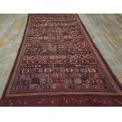 19th Century Caucasian Silk & Wool Verneh Flat-Weave Carpet 