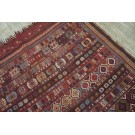 19th Century Caucasian Silk & Wool Verneh Flat-Weave Carpet 