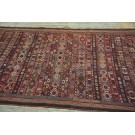 19th Century Caucasian Silk & Wool Verneh Flat-Weave Carpet 