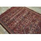 19th Century Caucasian Silk & Wool Verneh Flat-Weave Carpet 
