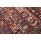 19th Century Caucasian Silk & Wool Verneh Flat-Weave Carpet 
