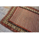 19th Century W. Persian Kurdish Checkerboard Pattern Carpet