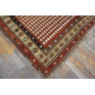 19th Century W. Persian Kurdish Checkerboard Pattern Carpet