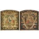 Pair of Mid-18th Century English Petit-Pointo Fireplace Screens