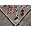 1930s American Navajo Carpet with Storm Pattern