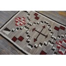 1930s American Navajo Carpet with Storm Pattern