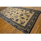 Mid 19th Century Chinese Ningxia Carpet with 100 Antiques Pattern