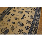 Mid 19th Century Chinese Ningxia Carpet with 100 Antiques Pattern
