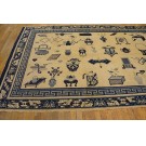 Mid 19th Century Chinese Ningxia Carpet with 100 Antiques Pattern