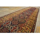 Mid 19th Century W. Persian Kurdish Shrub Runner Carpet 