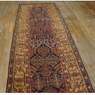 Mid 19th Century W. Persian Kurdish Shrub Runner Carpet 