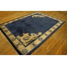 Vintage 1980s Chinese Silk Dragon & Phoenix Carpet