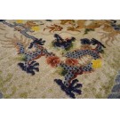 Early 20th Century Chinese Silk Dragon Carpet