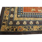 Mid 19th Century Chinese Ningxia Carpet with Hundred Deer Pattern