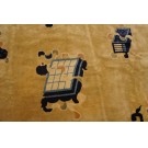 Vintage 1980s Chinese Peking Carpet 