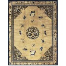 Vintage 1980s Chinese Peking Carpet 