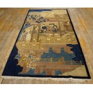 1920s Pictorial Chinese Peking Carpet 