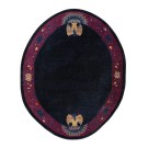 1920s Oval Chinese Art Deco Carpet